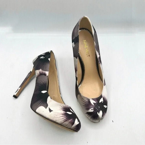 Nine West Floral Print High Heel Pumps – Size 7.5M - Picture 10 of 10